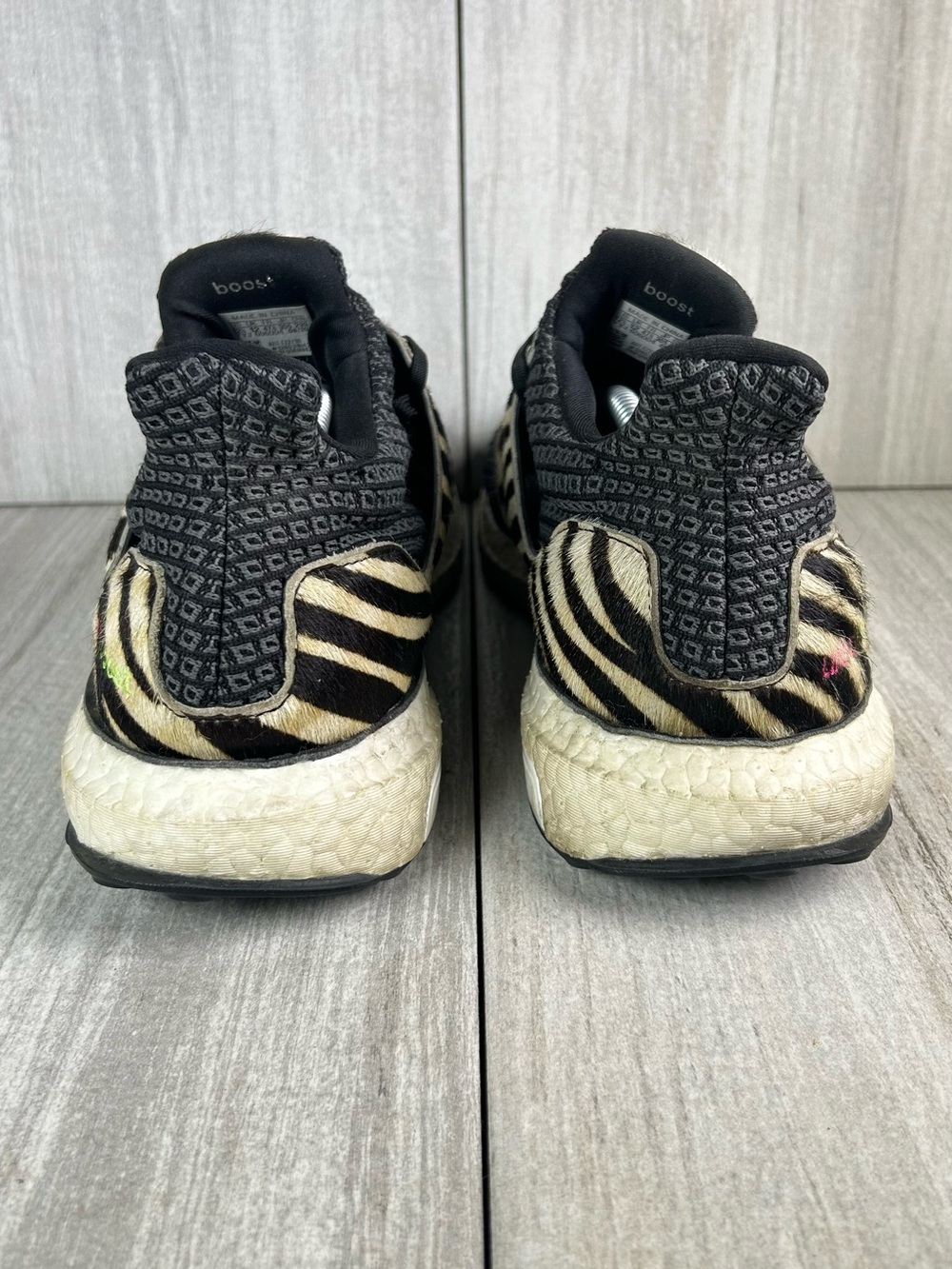 Adidas UltraBoost DNA Black Zebra Athletic Sneaker Running Shoe Mens Size 12.5 - Picture 9 of 12